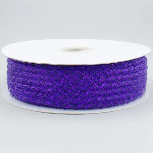 1.5" Deco Flex Mesh Ribbon: Metallic Purple (30 Yards)