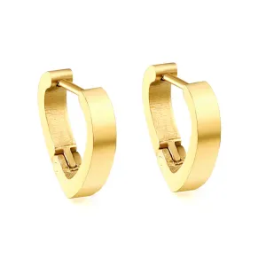 18K Gold PVD Classic Heart Sleepers Earrings