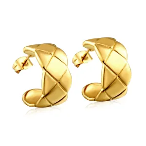 18K Gold PVD Sassari Hoops Earrings