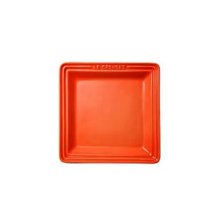 21cm Medium Oriental Square Plate - Flame