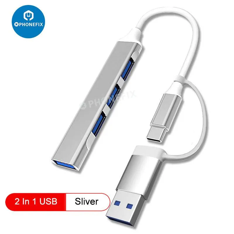 2/3/4 In 1 USB 3.0 Port Hub Expander For Phone PC Fast Data Transfer