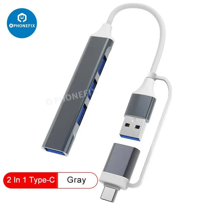 2/3/4 In 1 USB 3.0 Port Hub Expander For Phone PC Fast Data Transfer