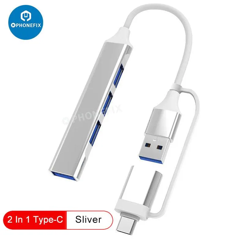 2/3/4 In 1 USB 3.0 Port Hub Expander For Phone PC Fast Data Transfer