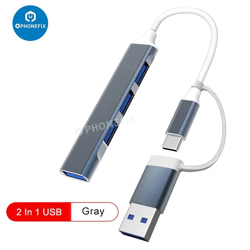 2/3/4 In 1 USB 3.0 Port Hub Expander For Phone PC Fast Data Transfer