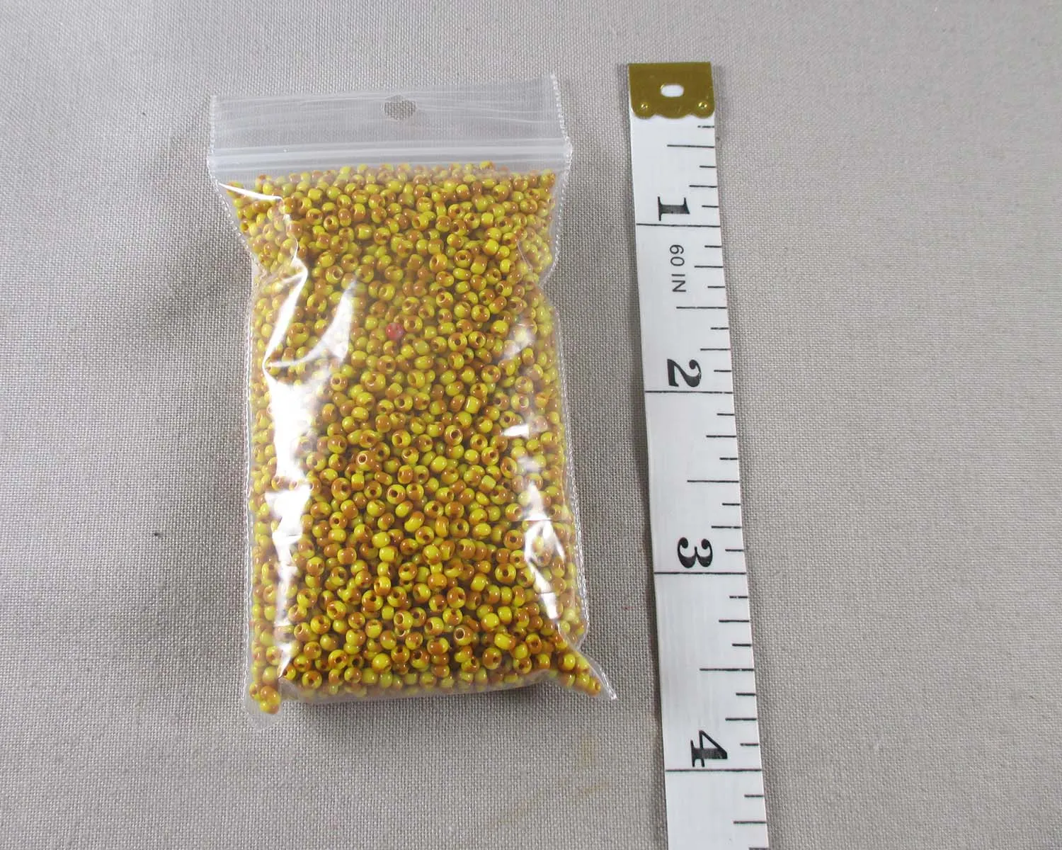 50% OFF!!  12/0 Seed Beads Red/Yellow 2x2mm 50grams (2027)