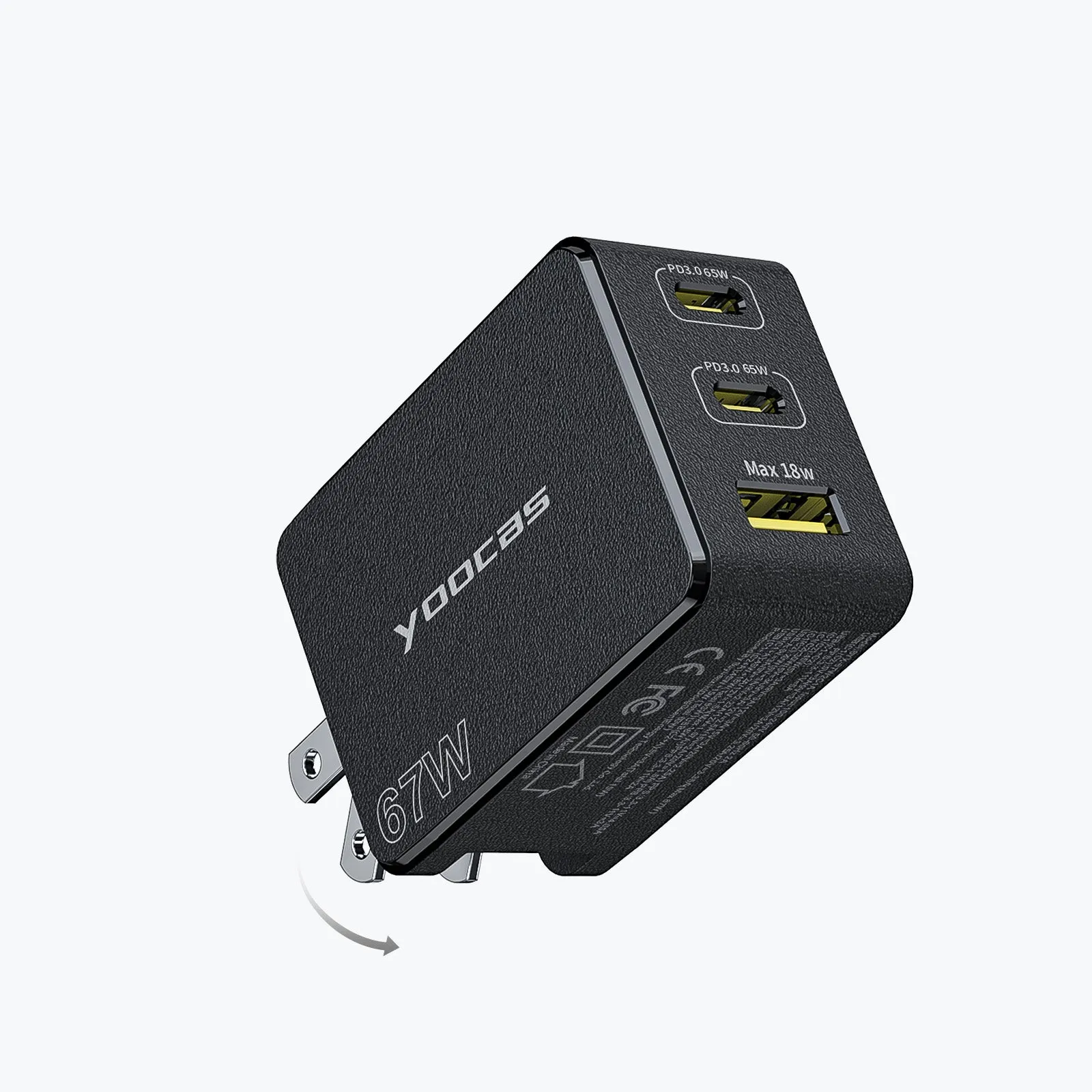 67W USB C Power Adapter - PD 3.0 Portable Charger Yoocas