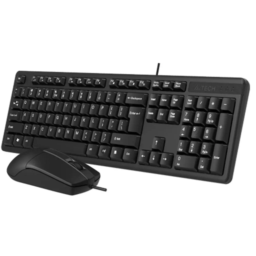 A4Tech KK-3330 Wired Keyboard   Mouse Combo English & Arabic