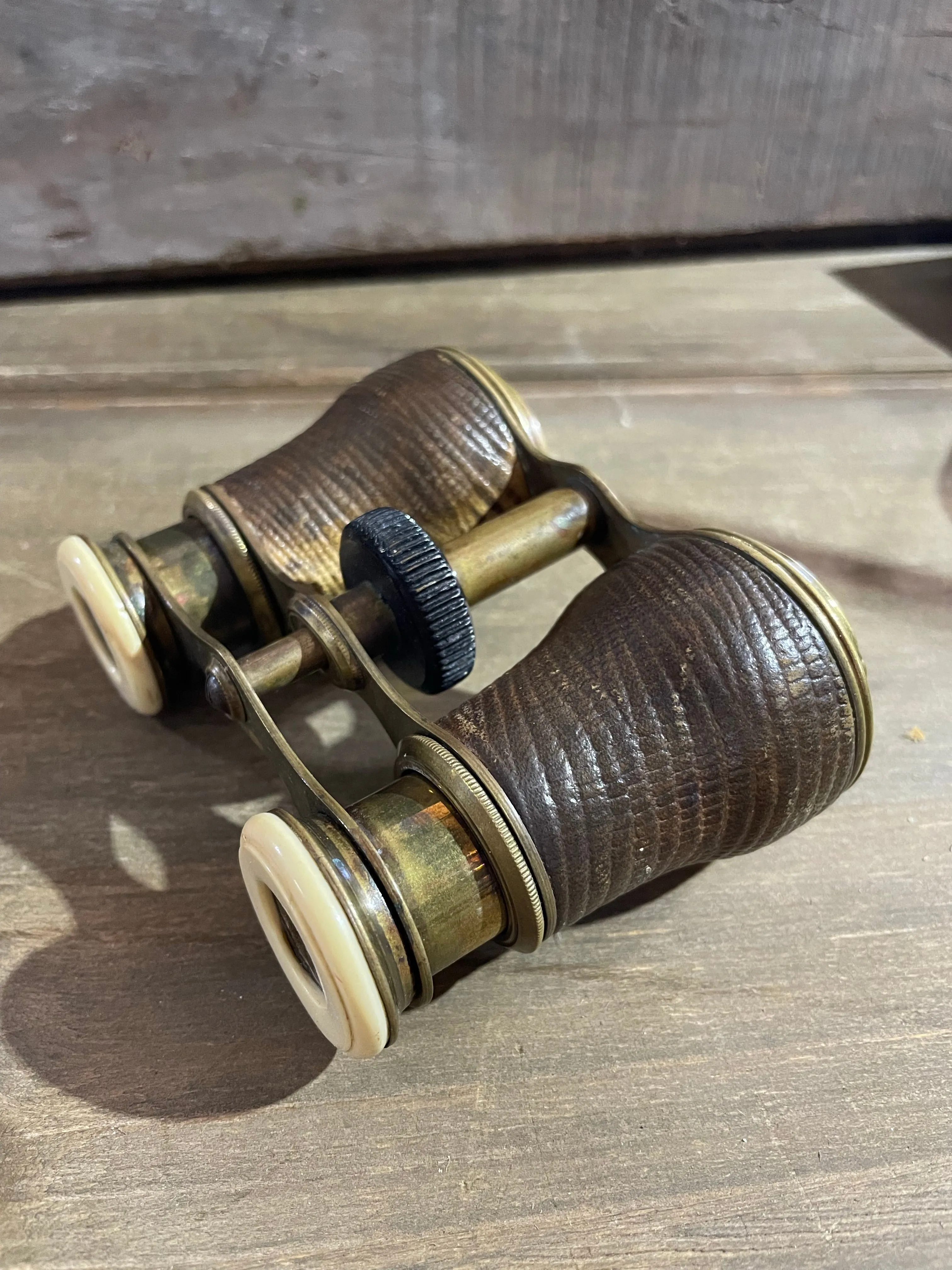 Antique French Leather Binoculars