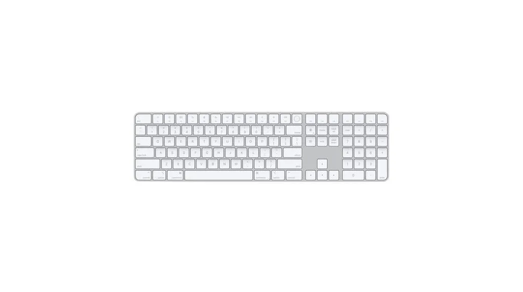 Apple Magic Keyboard with Touch ID and Numeric Keypad for M1 Silver Arabic A2520 - ML2C3AB/A