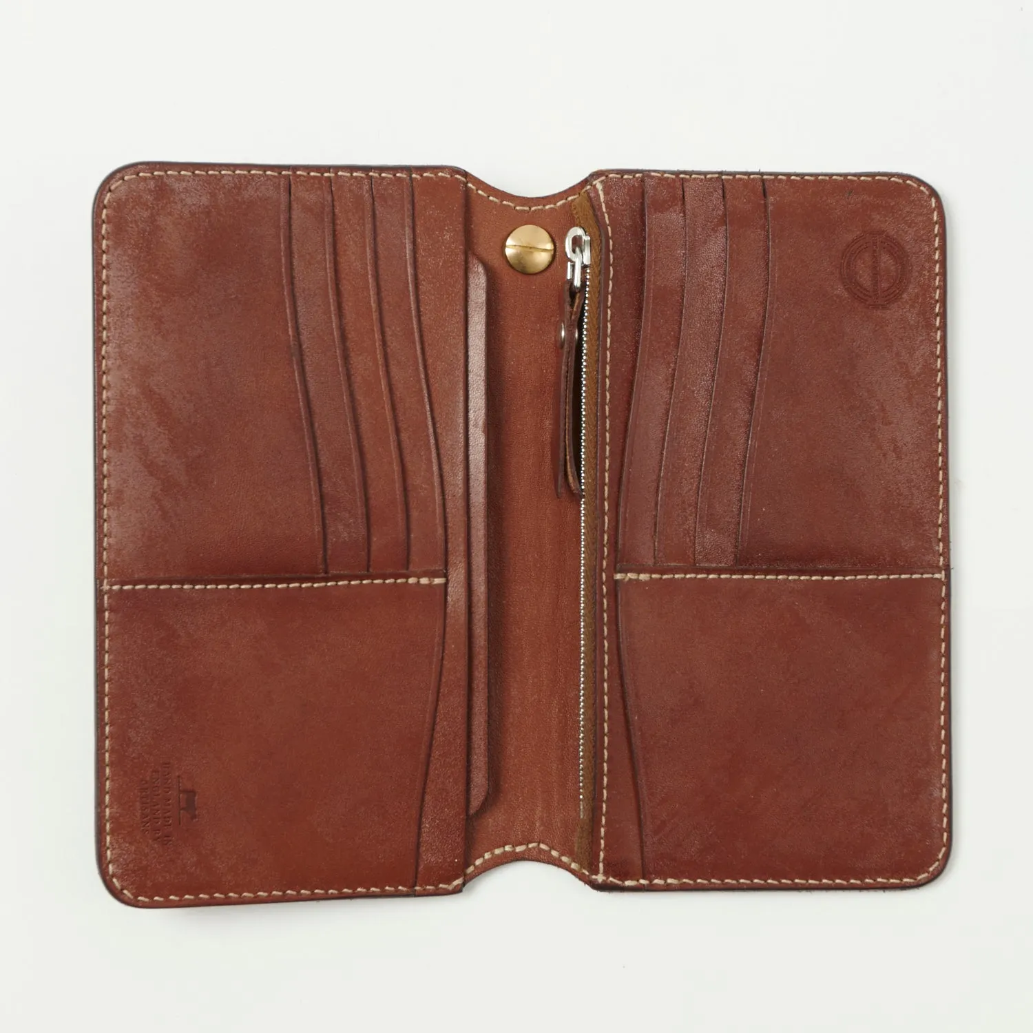 Barnes & Moore 'Roadster' Long Wallet - Oak Bark Dark Stain