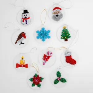 CAD-10XM: Crystal Art Festive Hanging Baubles set of 10