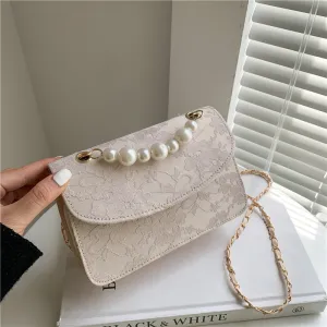 CL795 - Fashion Pearl Square Handbag