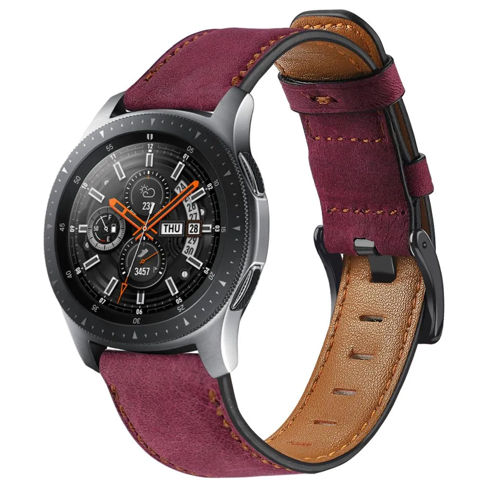 Distressed Premium 22mm Leather band For Samsung Galaxy, Huawei, And Amazfit Watch