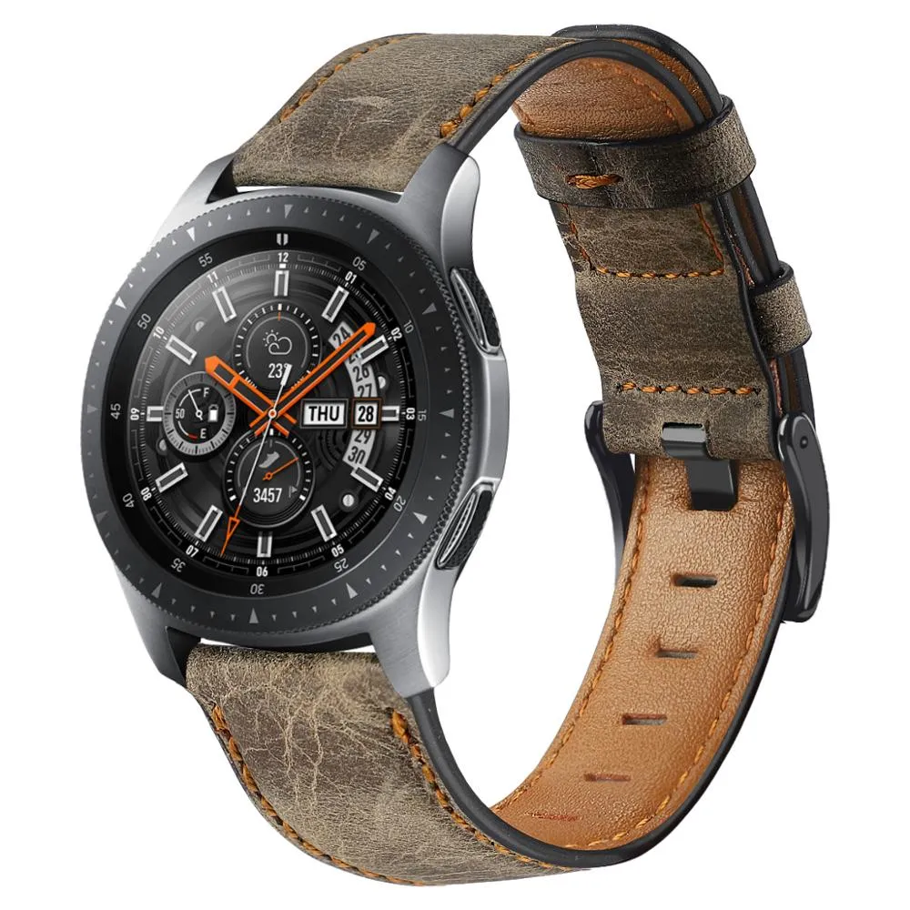 Distressed Premium 22mm Leather band For Samsung Galaxy, Huawei, And Amazfit Watch