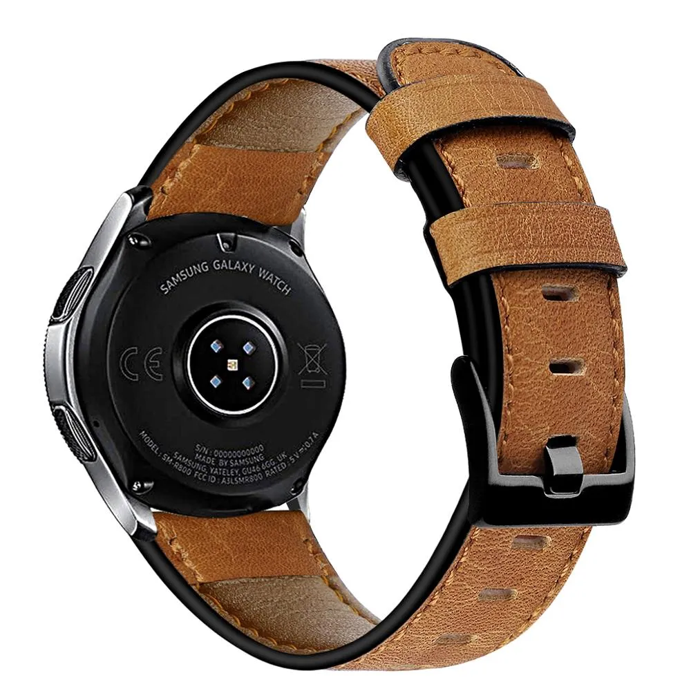 Distressed Premium 22mm Leather band For Samsung Galaxy, Huawei, And Amazfit Watch