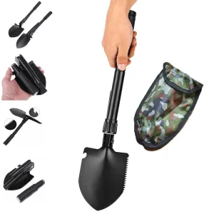 Folding Disassembling Camping Shovel Trowel Garden Spade and Carry Bag