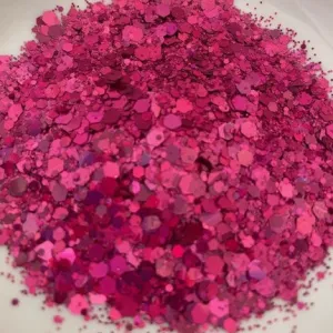 Glitter Chunky Holographic 100g Bag Fuschia