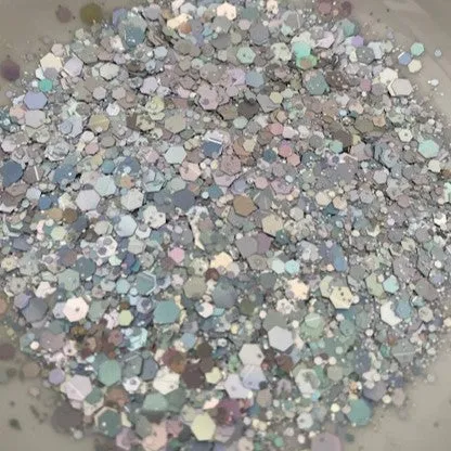 Glitter Chunky Holographic 100g Bag Silver