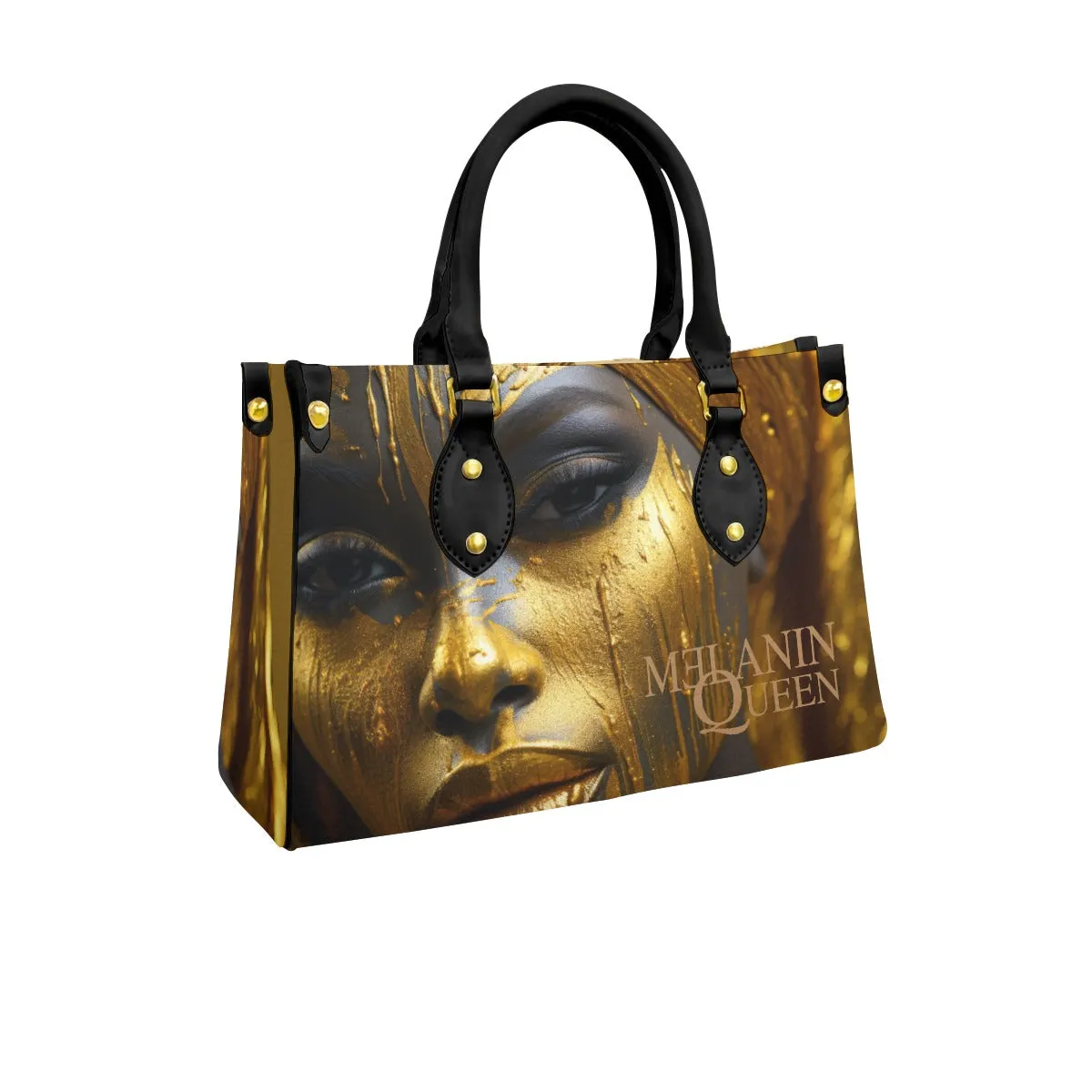 Golden Goddess by Melanin Queen - Women's Tote Bag With Black Handle