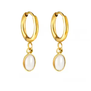 Greek Pearl 18K Gold PVD Earrings