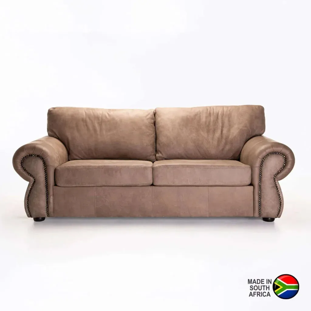 HARRIET GENUINE LEATHER 3 SEATER COUCH