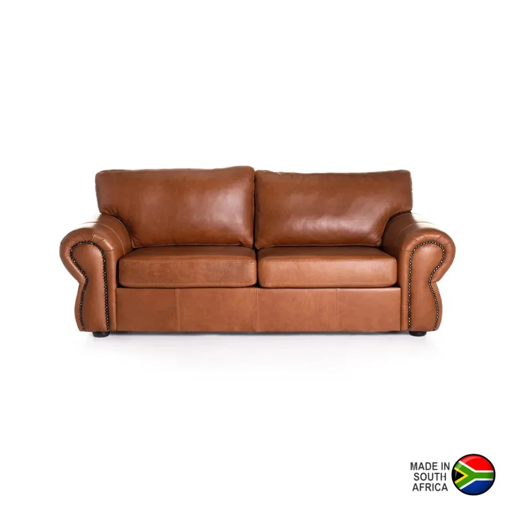 HARRIET GENUINE LEATHER 3 SEATER COUCH