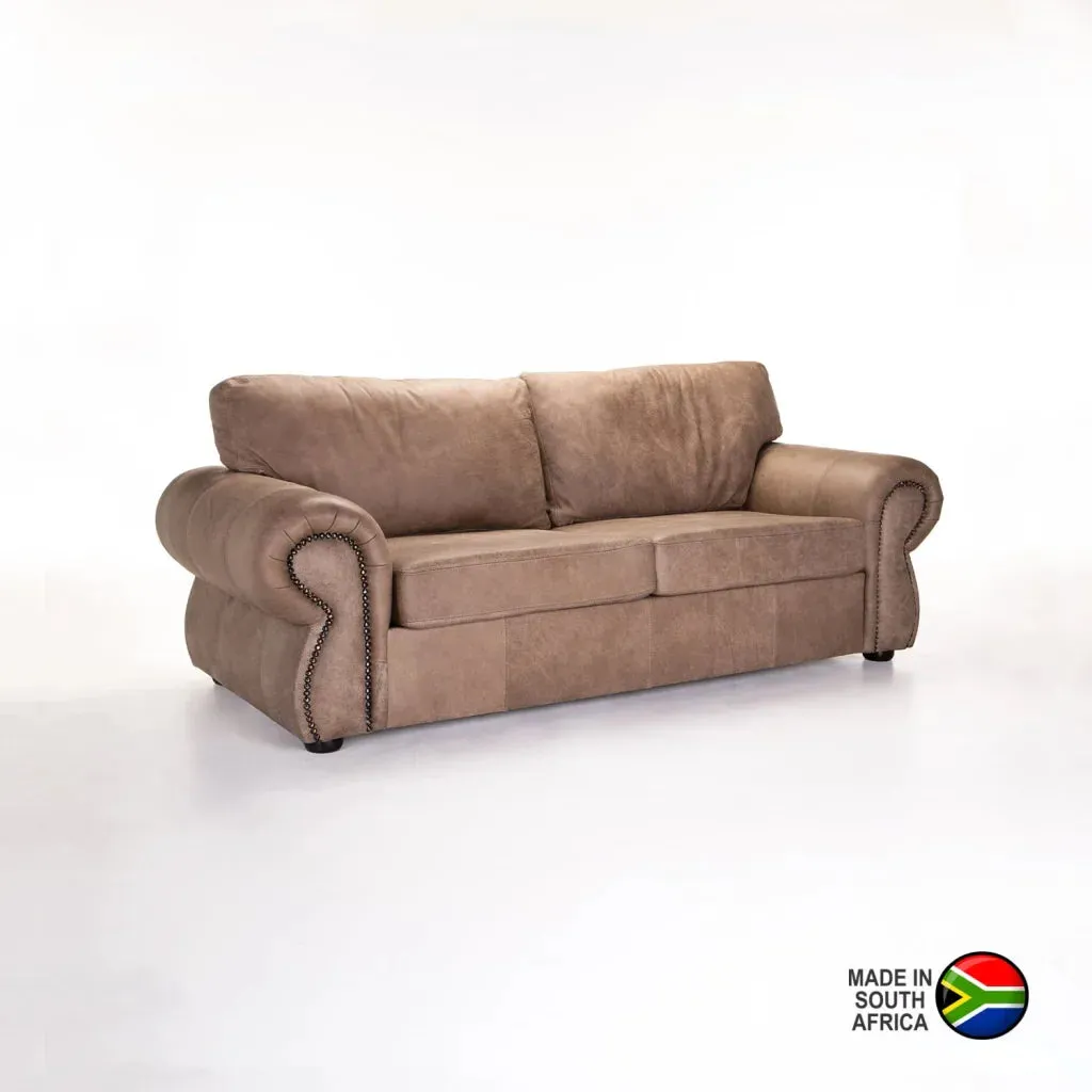 HARRIET GENUINE LEATHER 3 SEATER COUCH