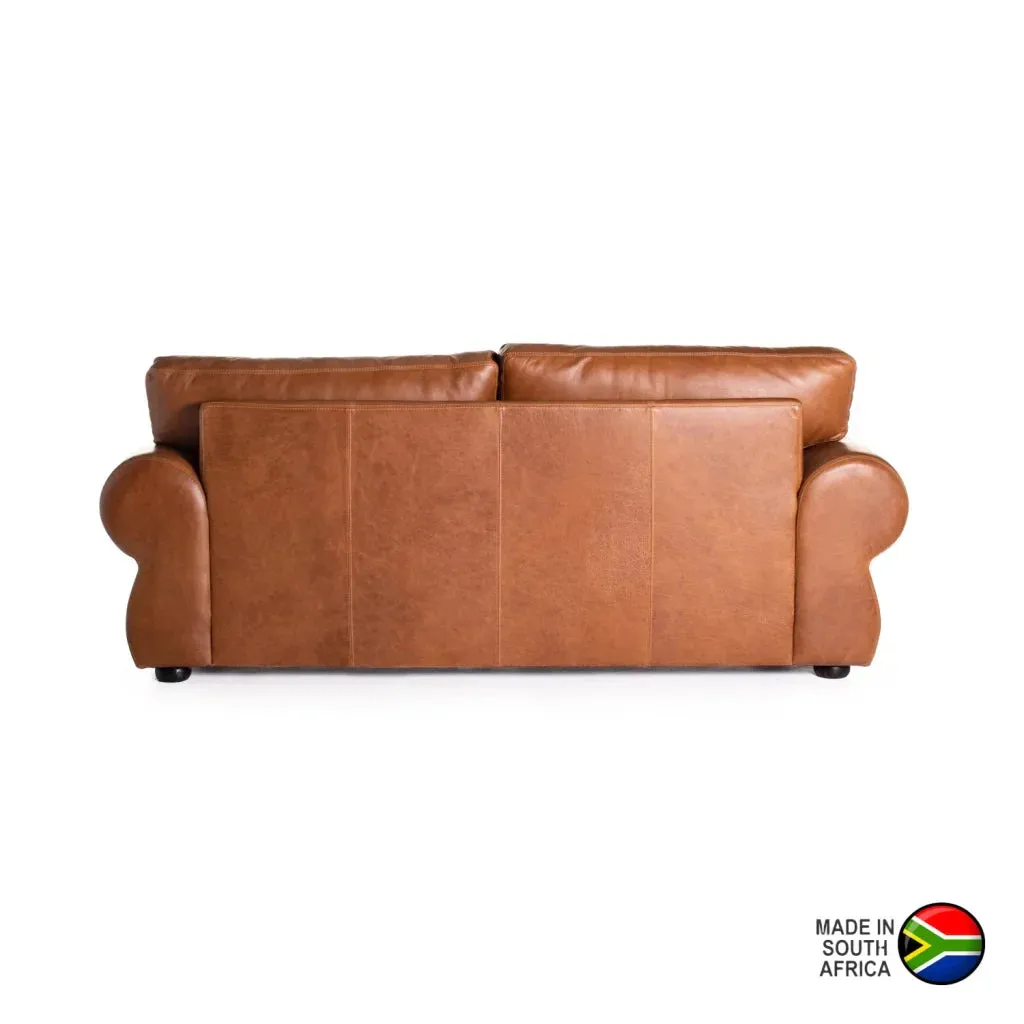 HARRIET GENUINE LEATHER 3 SEATER COUCH