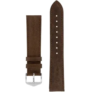 Hirsch CAMELGRAIN No Allergy Leather Watch Strap (Silver Buckle)