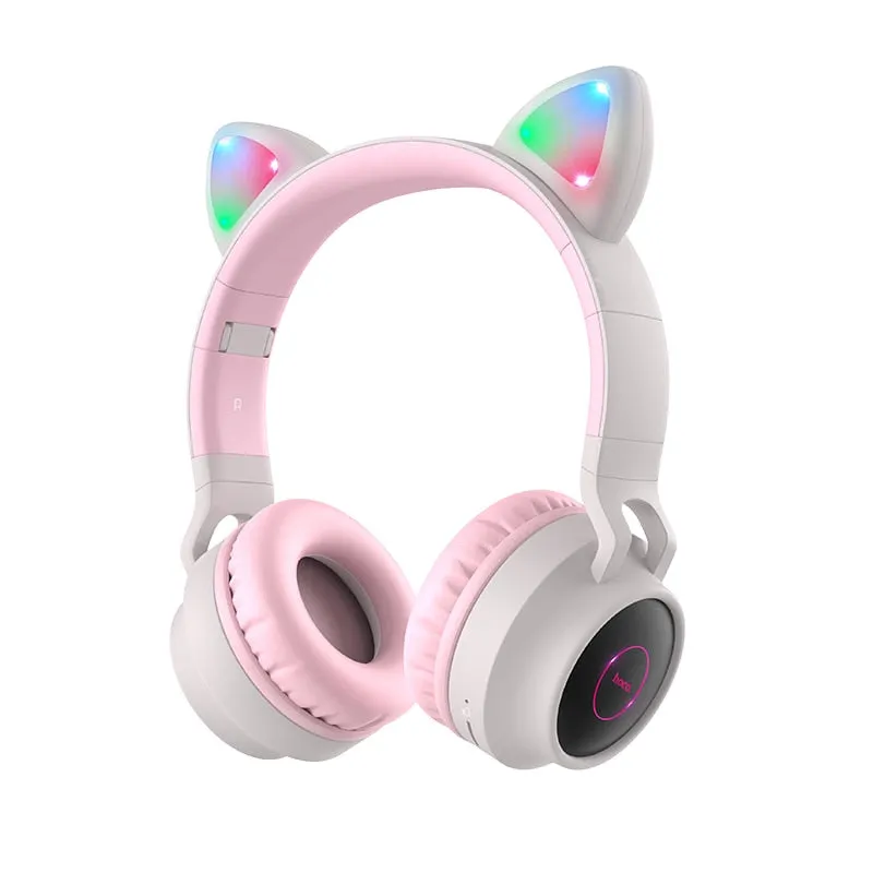 HOCO Gaming LED bluetooth headphones girl Headset for phone  Music PC Laptop Kids Headphones TF Card 3.5mm Plug with microphone