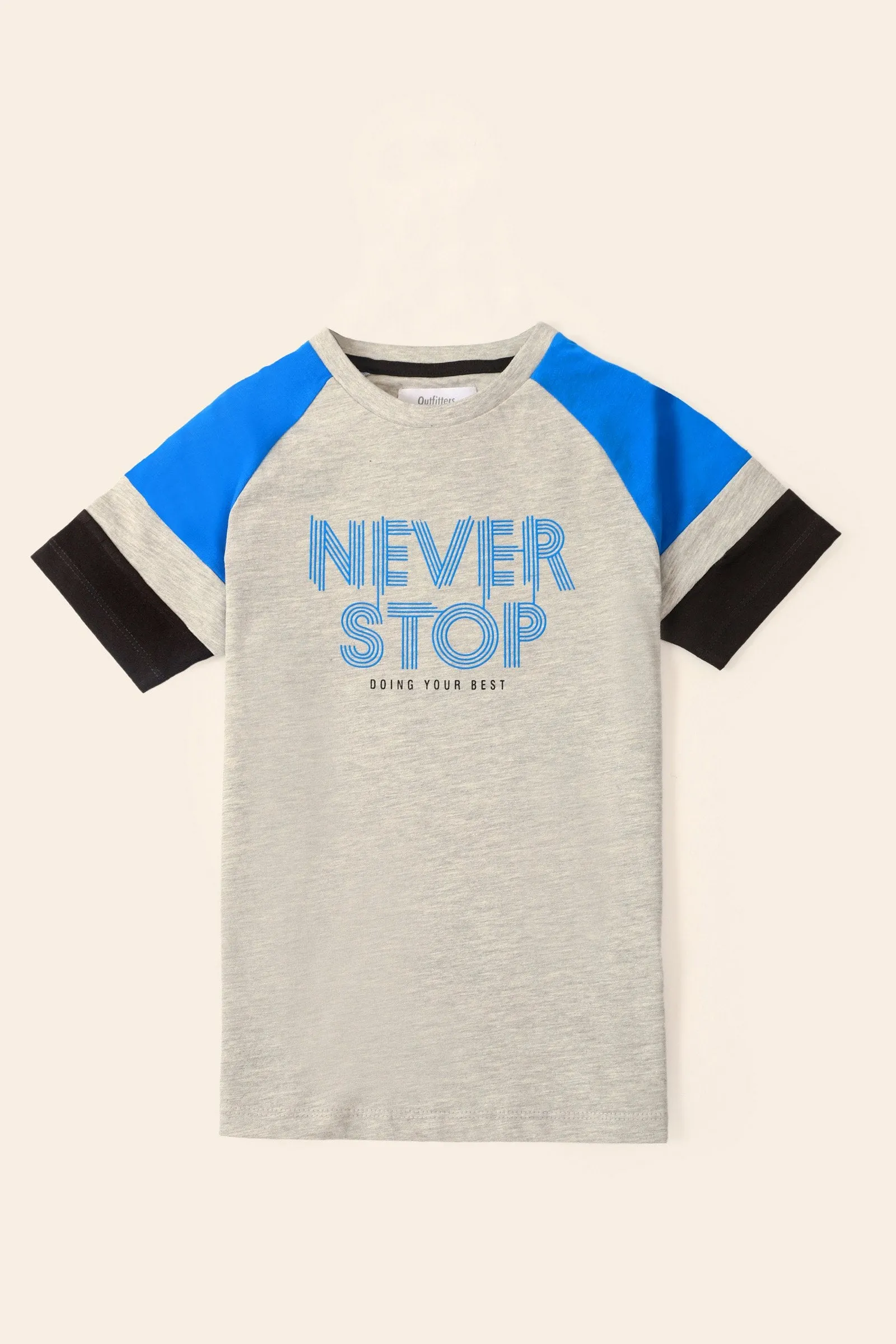 Never Stop' Printed T-Shirt