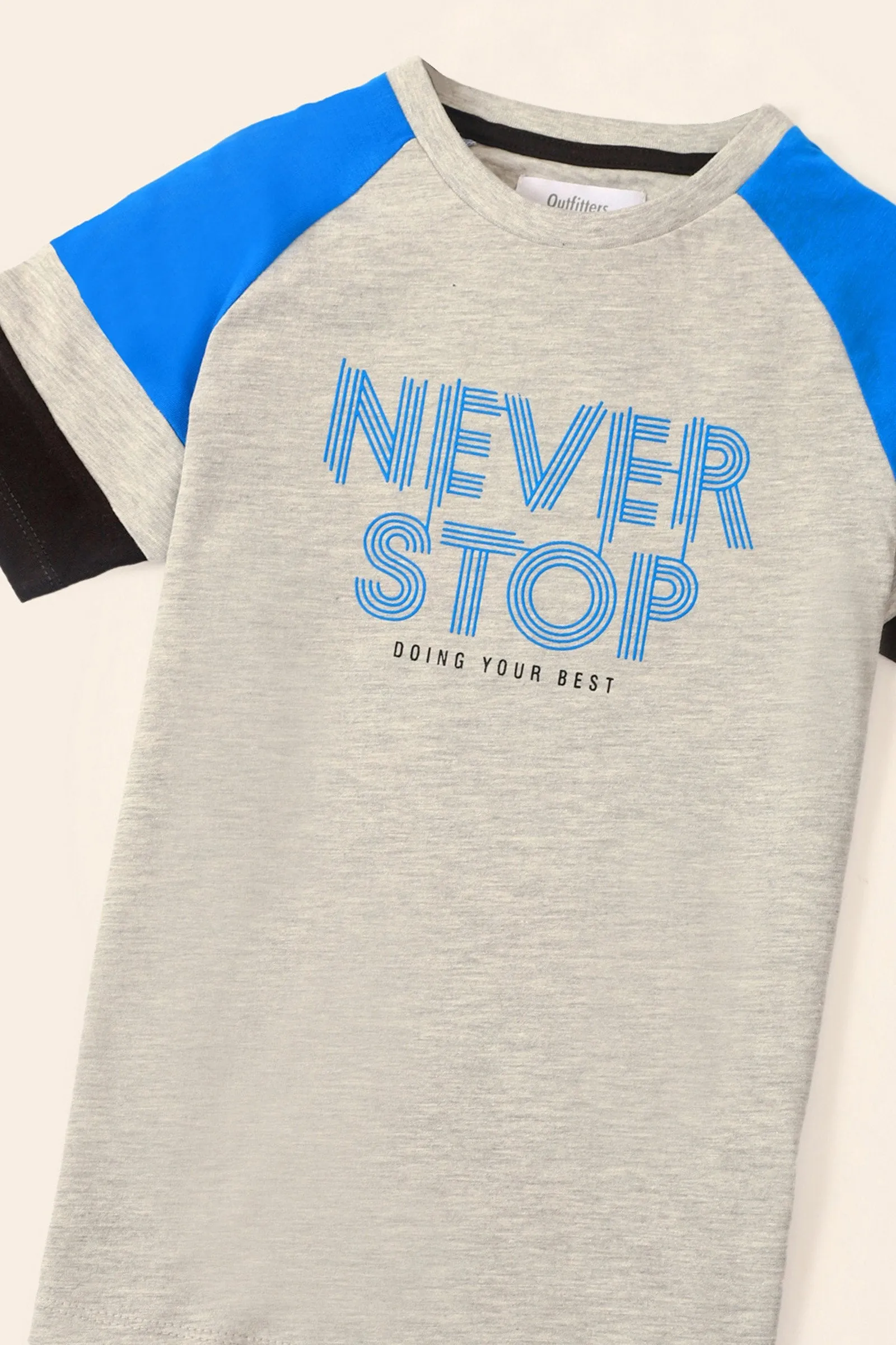 Never Stop' Printed T-Shirt