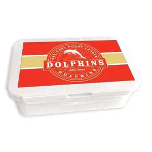 NRL Bento Lunch Box - Dolphins - 14cm x 20.1cm x 7.1cm