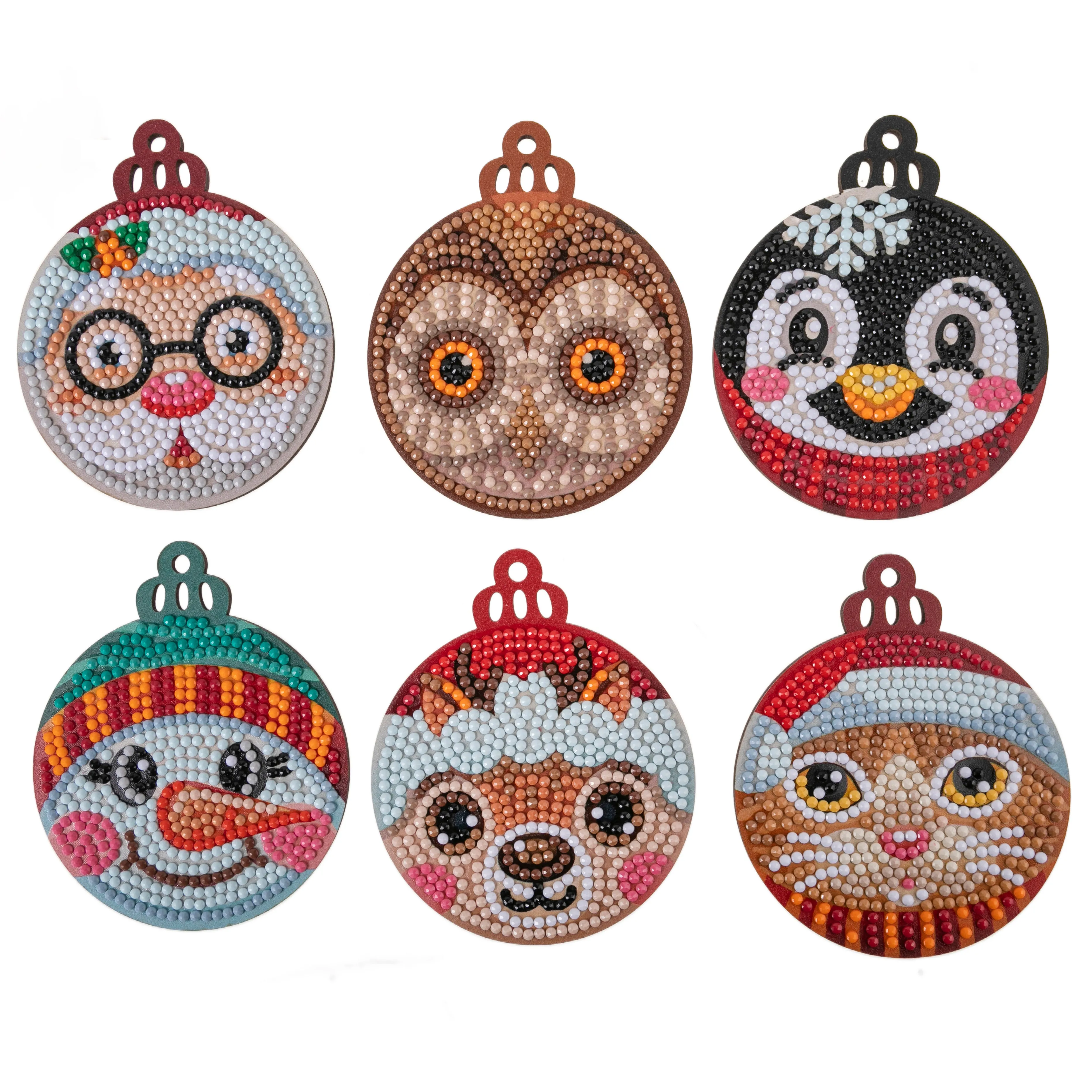 "Festive Friends" Crystal Art Hanging Decorations