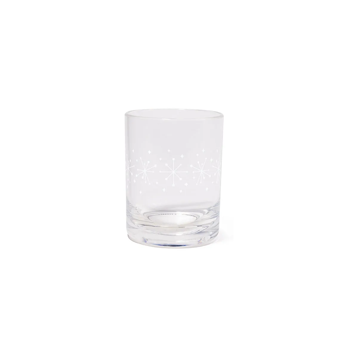 Silipint Silicone Limited Edition Retro Stars Crystal Clear Rocks Glass